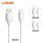 Ldnio ls371 high quality fast charging 1m type usb c phone data charger cable for iphone 14 13 12 pro max usb data cable
